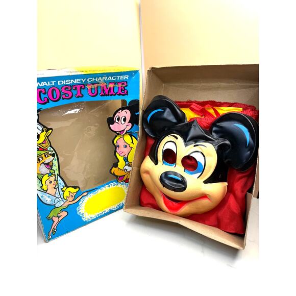 1972 Ben Cooper Mickey Mouse Halloween Costume & Plastic Mask Original Box M8-10 - Picture 4 of 12